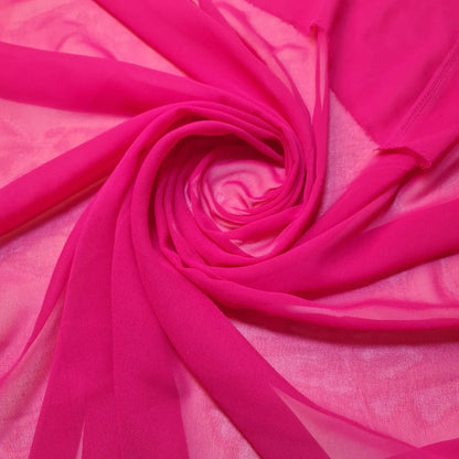 Sheer Poly Crepe Chiffon Fabric | 44" (112cm) Wide Semi-Transparent Lightweight Dress, Draping & Craft Material – Sold by the Metre