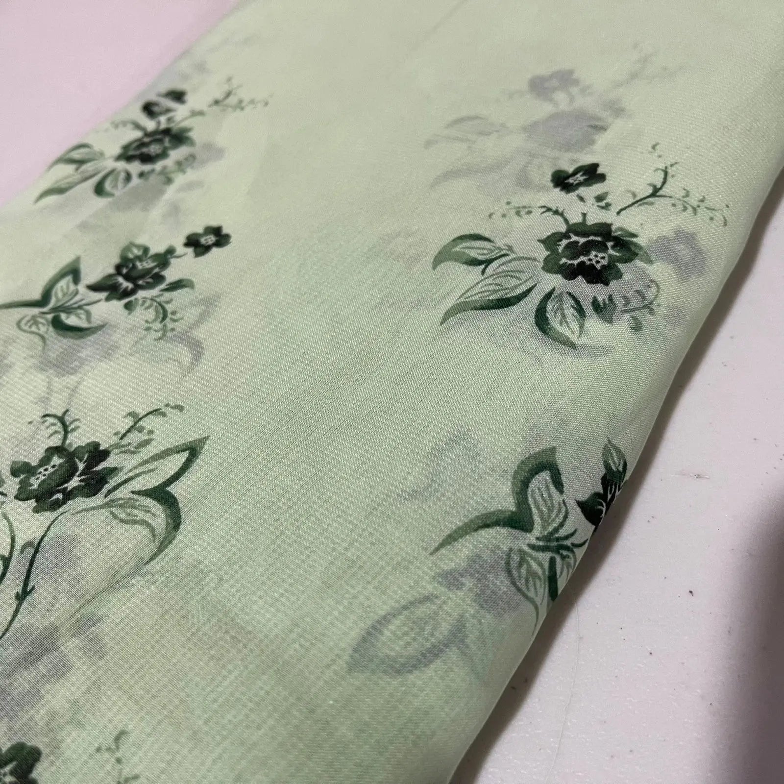 Floral Printed Polyester Georgette & Sheer Chiffon Fabric | 44