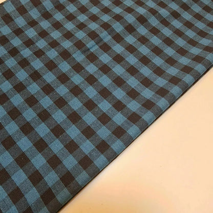 Premium 100% Cotton Gingham Khadi Handloom Fabric | 1/4" Check Soft Linen-Feel Cloth 42" (107cm) Wide – Sold by the Meter