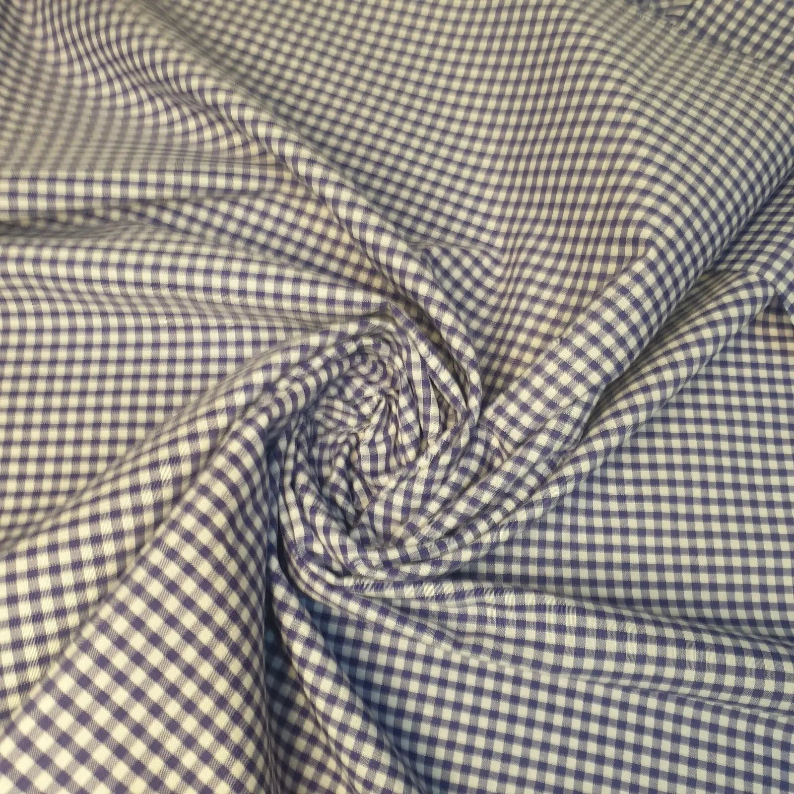 Polycotton Gingham Check Fabric – 1/8", 1/4" & 1" Checks 44" (112cm) Wide Dressmaking & Uniform Fabric by the Metre