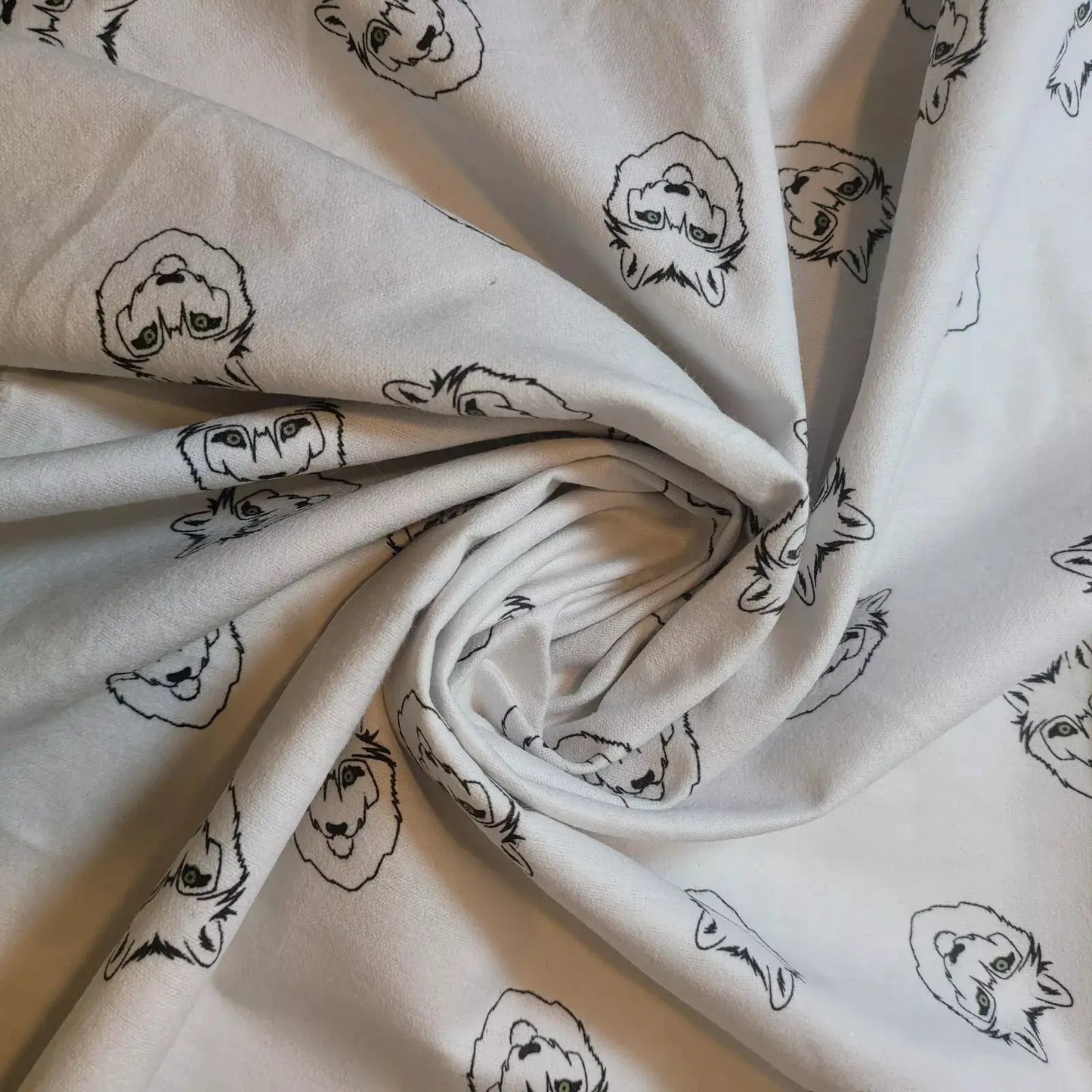 100% Cotton Brushed Flannel Winceyette Fabric | 44" (112cm) Wide Printed Quilting, Sewing & Craft Material – Sold by the Meter