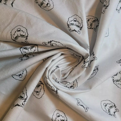100% Cotton Brushed Flannel Winceyette Fabric | 44" (112cm) Wide Printed Quilting, Sewing & Craft Material – Sold by the Meter