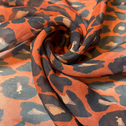 Floral Printed Polyester Georgette & Sheer Chiffon Fabric | 44" (112cm) Wide Lightweight Summer Dressmaking Material – Sold by the Metre