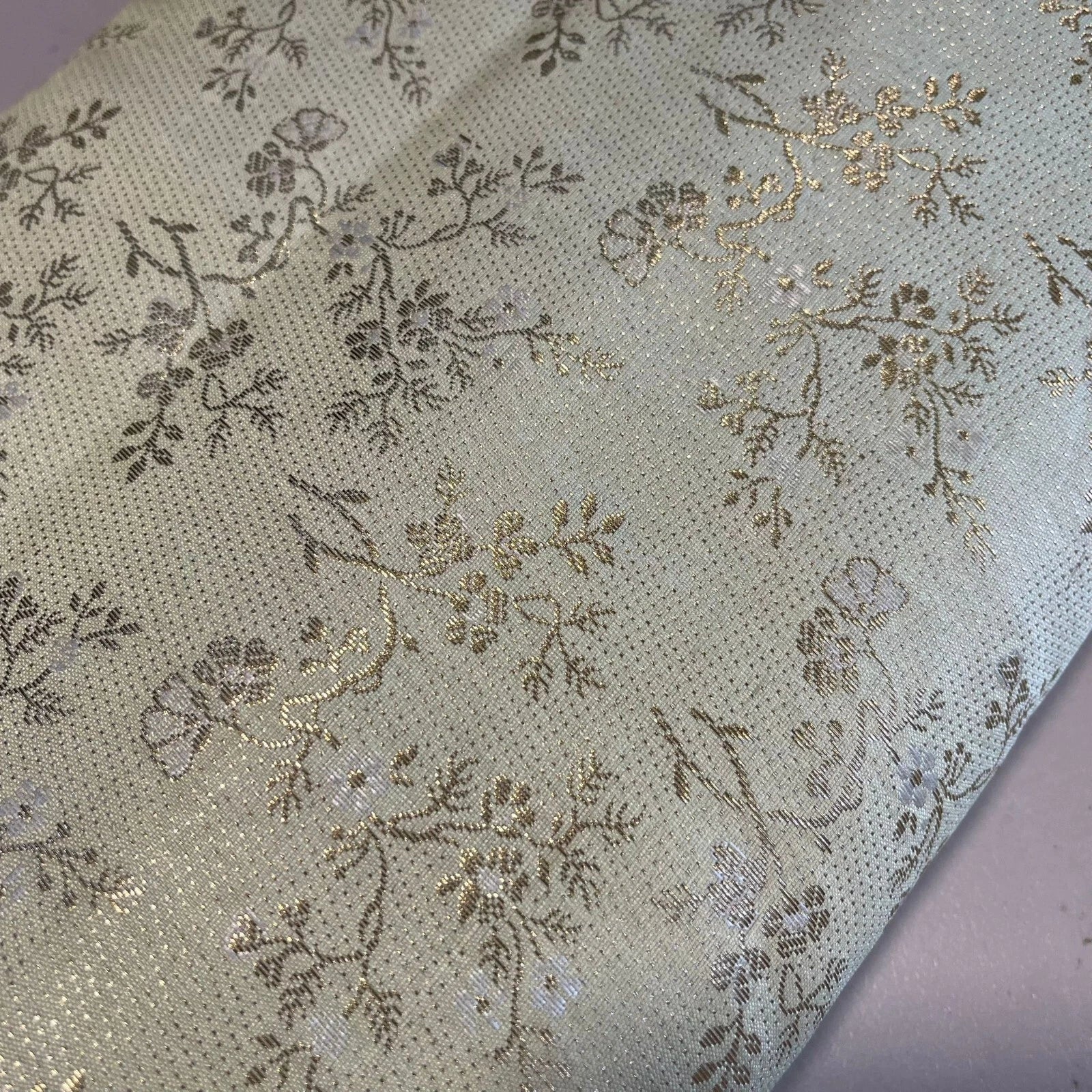 Metallic Floral Blossom Brocade Fabric – 112cm (44