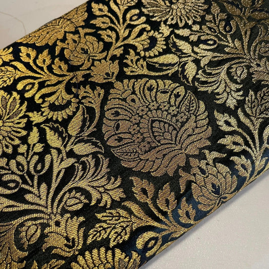 Damask Metallic Brocade Floral Fabric Dress Craft Costume Material 44" Wide By The Meter