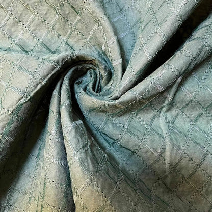 100% Cotton Lawn Broderie Anglaise Schiffli Embroidery Fabric | 44" (112cm) Wide Soft Dressmaking & Craft Material – Sold by the Meter
