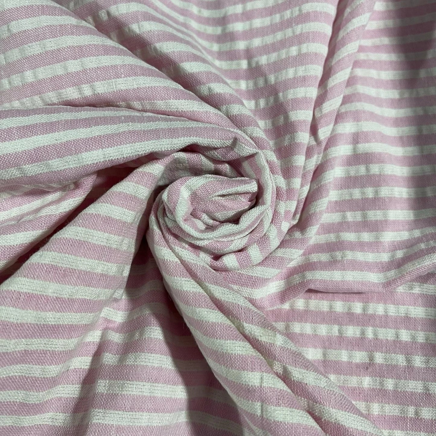 100% Cotton Seersucker Crush Stripe Fabric | 44" (112cm) Wide Costume, Dress & Craft Material – Sold by the Meter