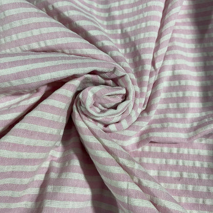 100% Cotton Seersucker Crush Stripe Fabric | 44" (112cm) Wide Costume, Dress & Craft Material – Sold by the Meter