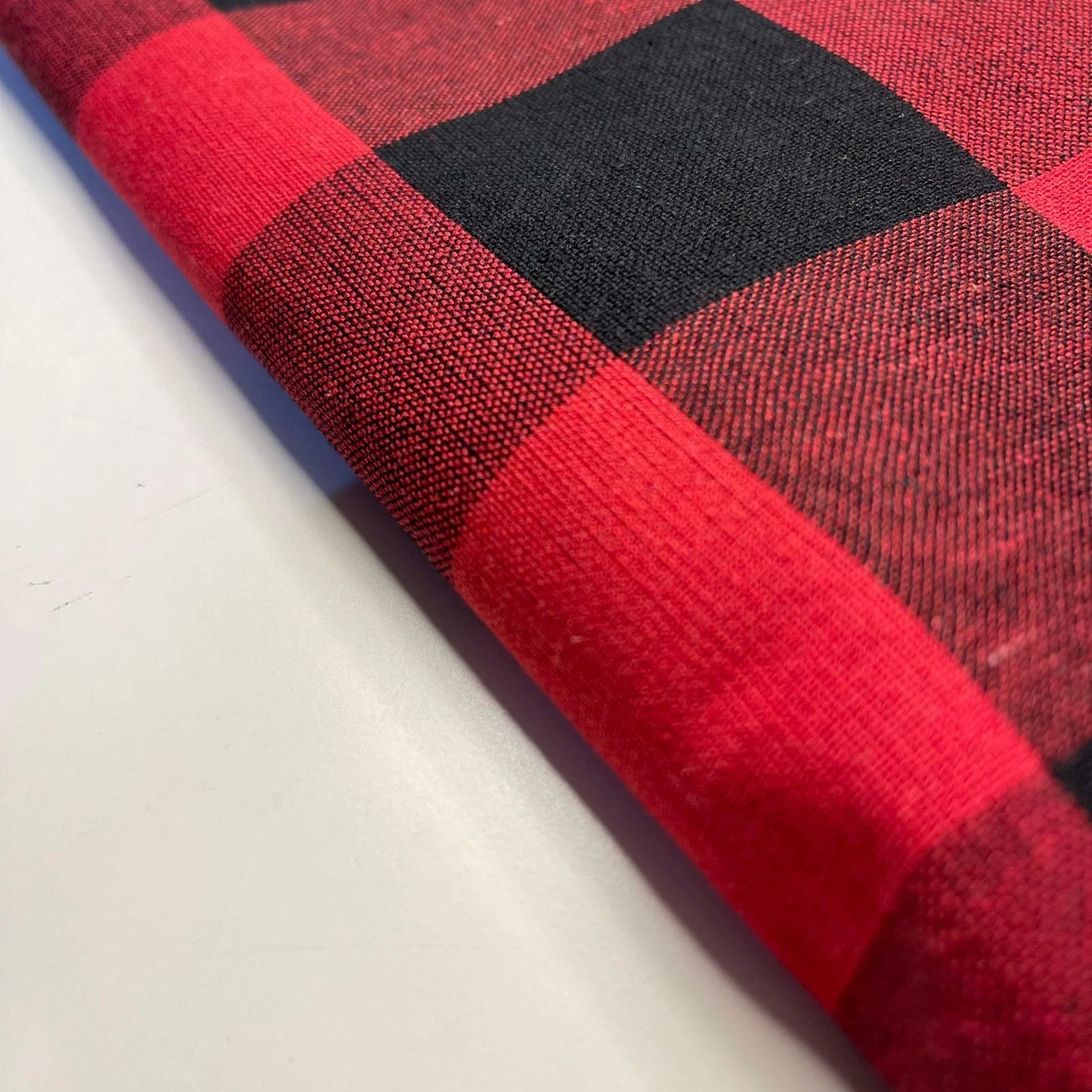 Premium 100% Cotton Gingham Khadi Handloom Fabric | 2" Check Soft Linen-Feel Cloth 42" (107cm) Wide – Sold by the Meter