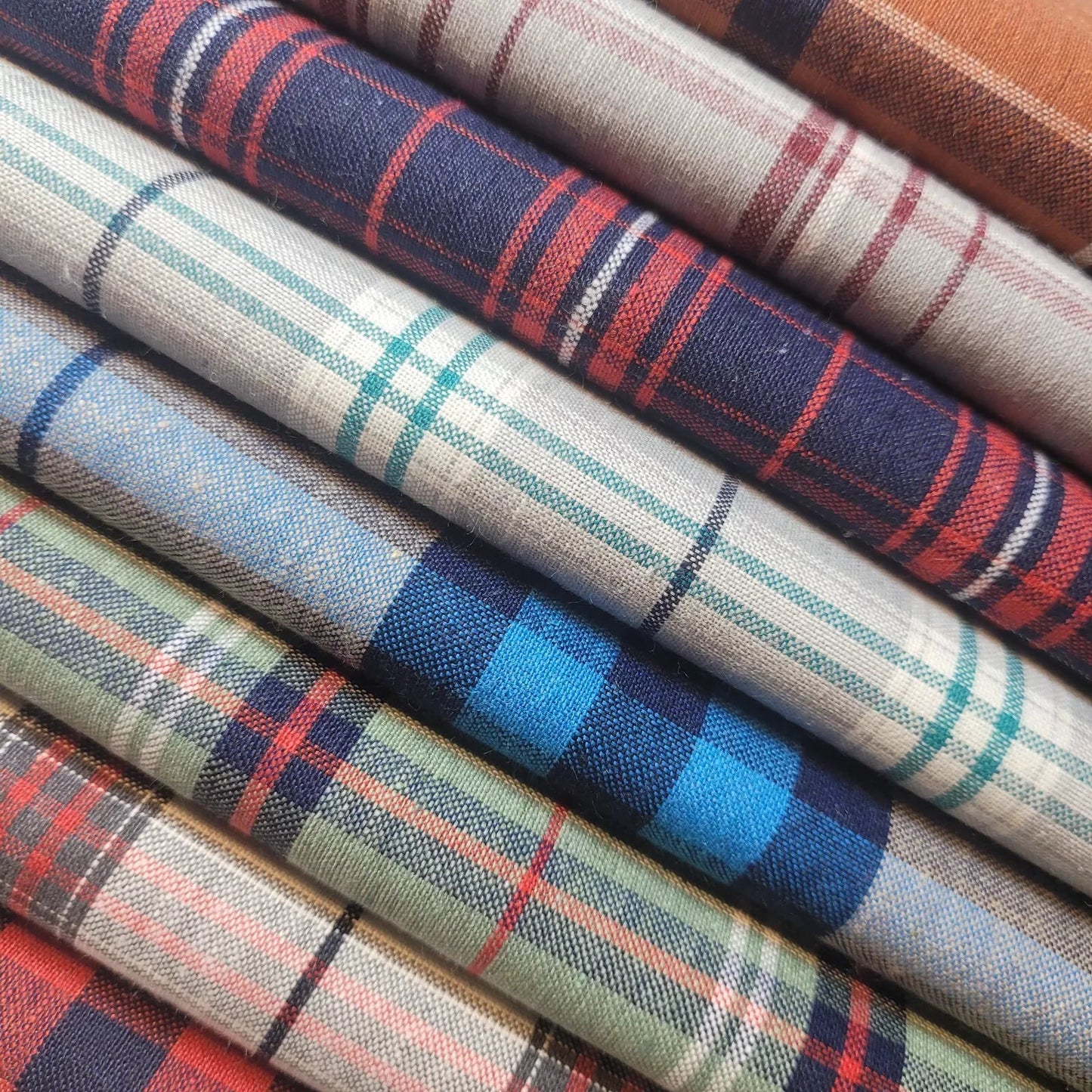 100% Cotton Tartan & Check Plaid Fabric | 58" (147cm) Wide Stripe Dressmaking, Quilting & Craft Material – Sold by the Metre