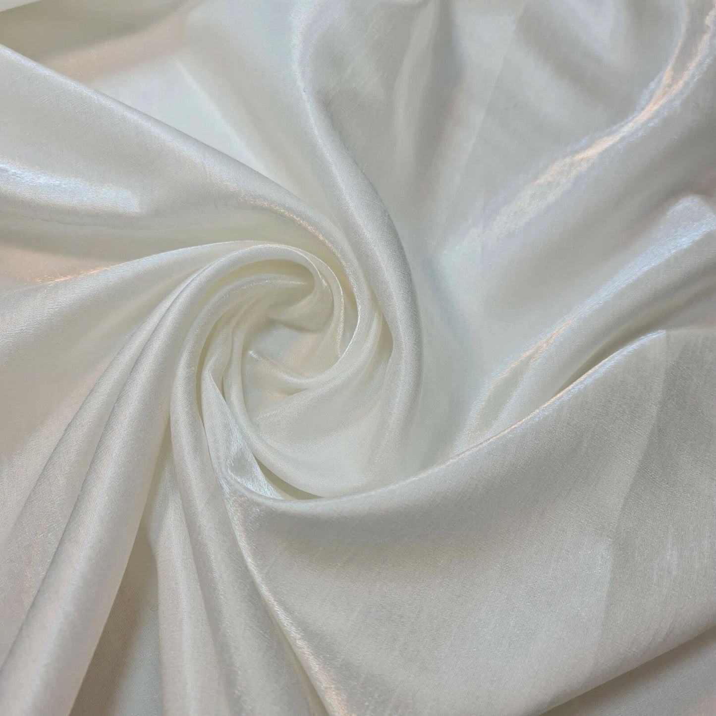 Plain Poly Faux Dupion Silk Fabric | 44" (112cm) Wide Shiny Dress, Craft & Patchwork Material – 25 Metre Bolt