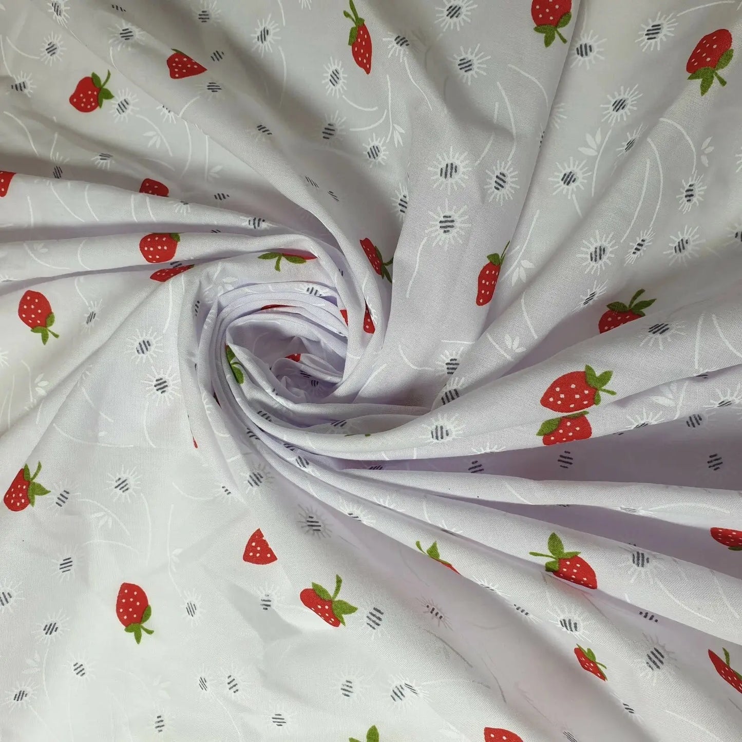 Mixed Fruit Print Polycotton Fabric – 112cm (44") Wide by the Metre