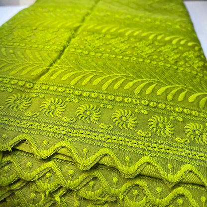 100% Cotton Lawn Broderie Anglaise Schiffli Embroidery Fabric | 44" (112cm) Wide Soft Dressmaking & Craft Material – Sold by the Meter