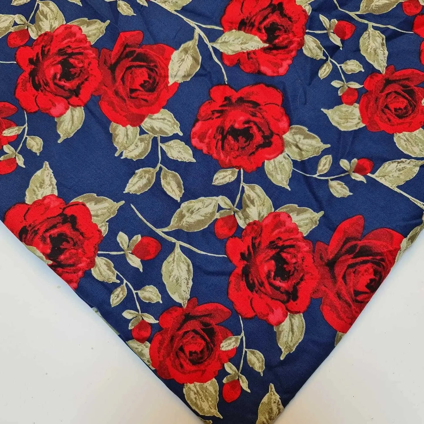 100% Cotton Poplin Rose Print Fabric | 58" (147cm) Wide Soft Dressmaking, Sewing & Craft Material – Sold by the Metre