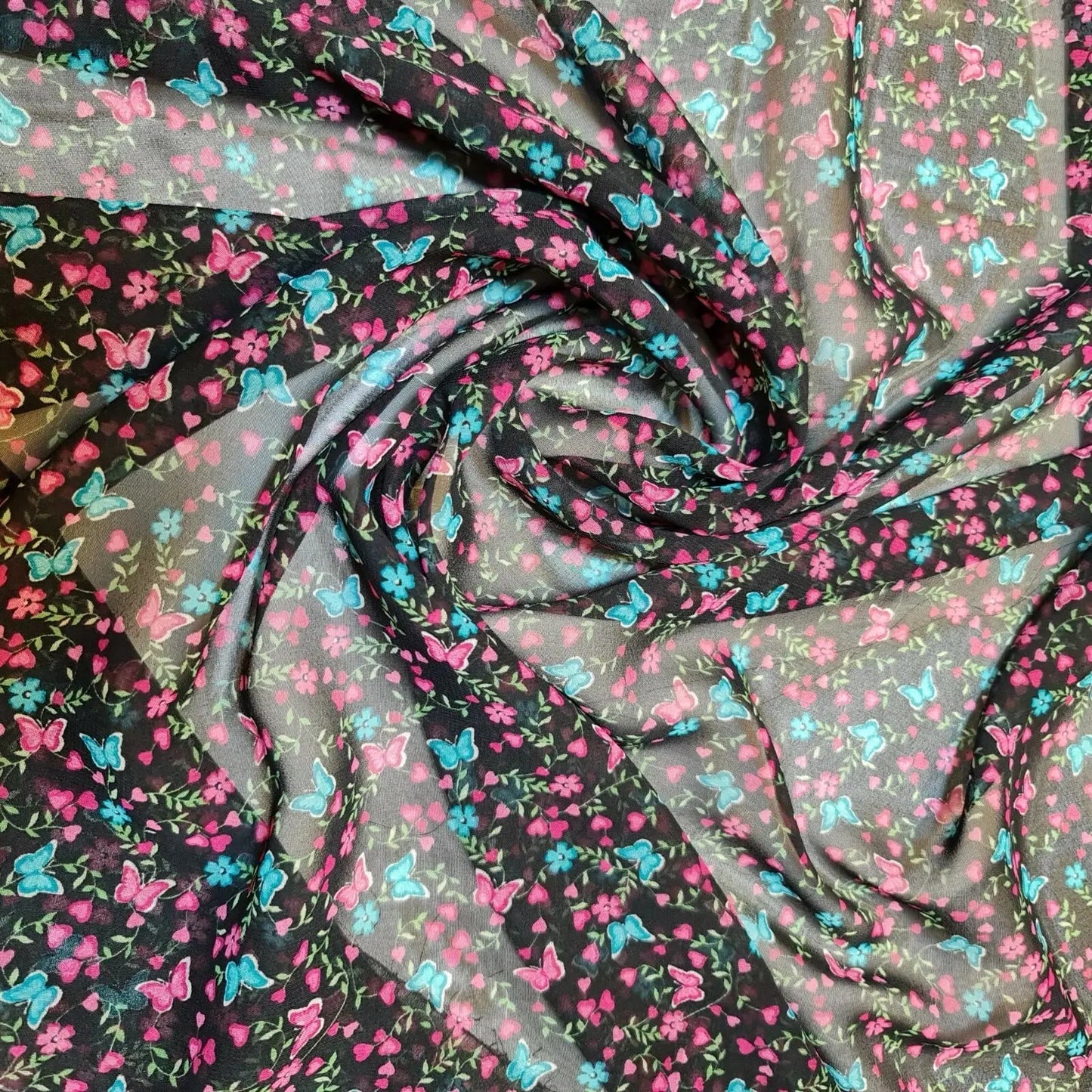 Floral, Animal & Paisley Printed Fabric | 58" (147cm) Wide Georgette, Chiffon & Crepe Dressmaking Material – Sold by the Metre