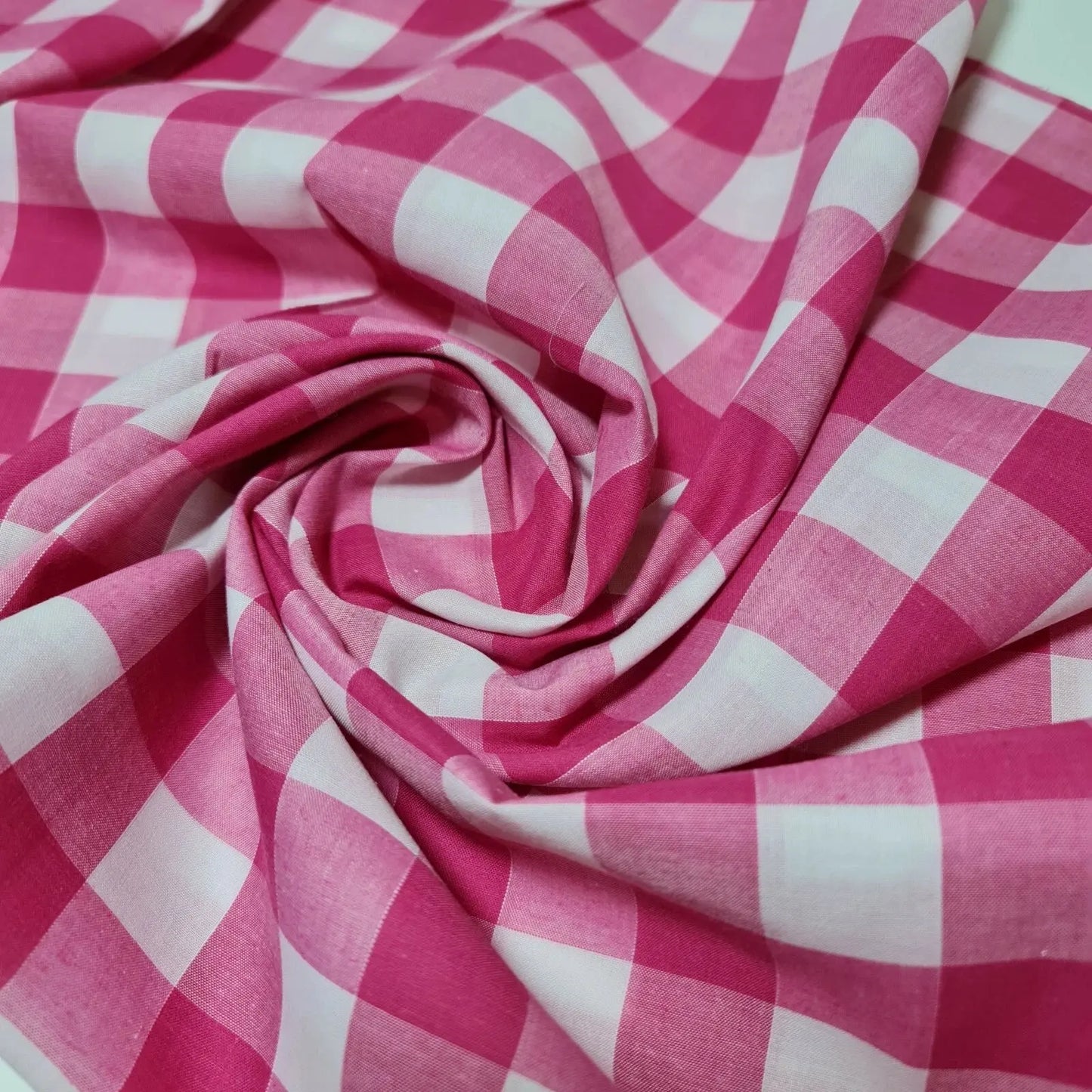 Polycotton Gingham Check Fabric – 1/8", 1/4" & 1" Checks 44" (112cm) Wide Dressmaking & Uniform Fabric by the Metre
