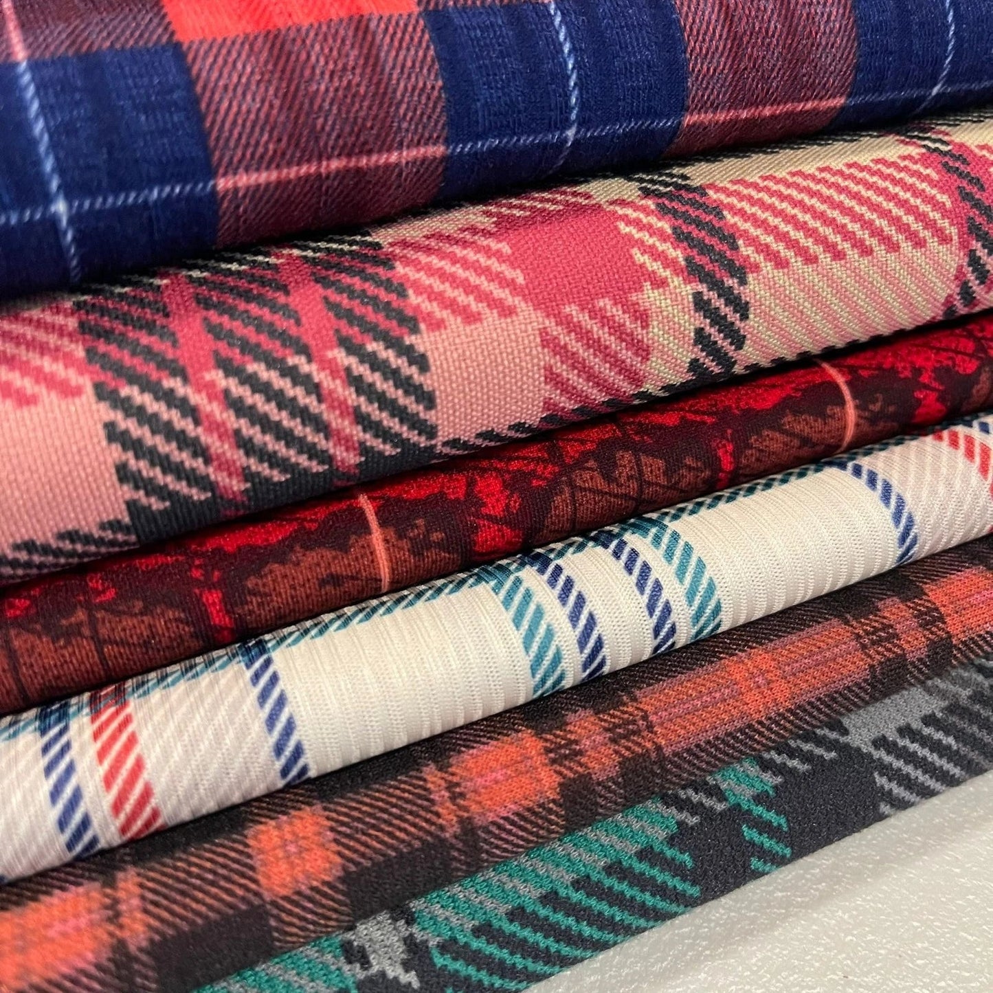 Tartan Plaid Stretch Jersey Fabric | Check Dress & Costume Material 58" (147cm) Wide – Sold by the Meter