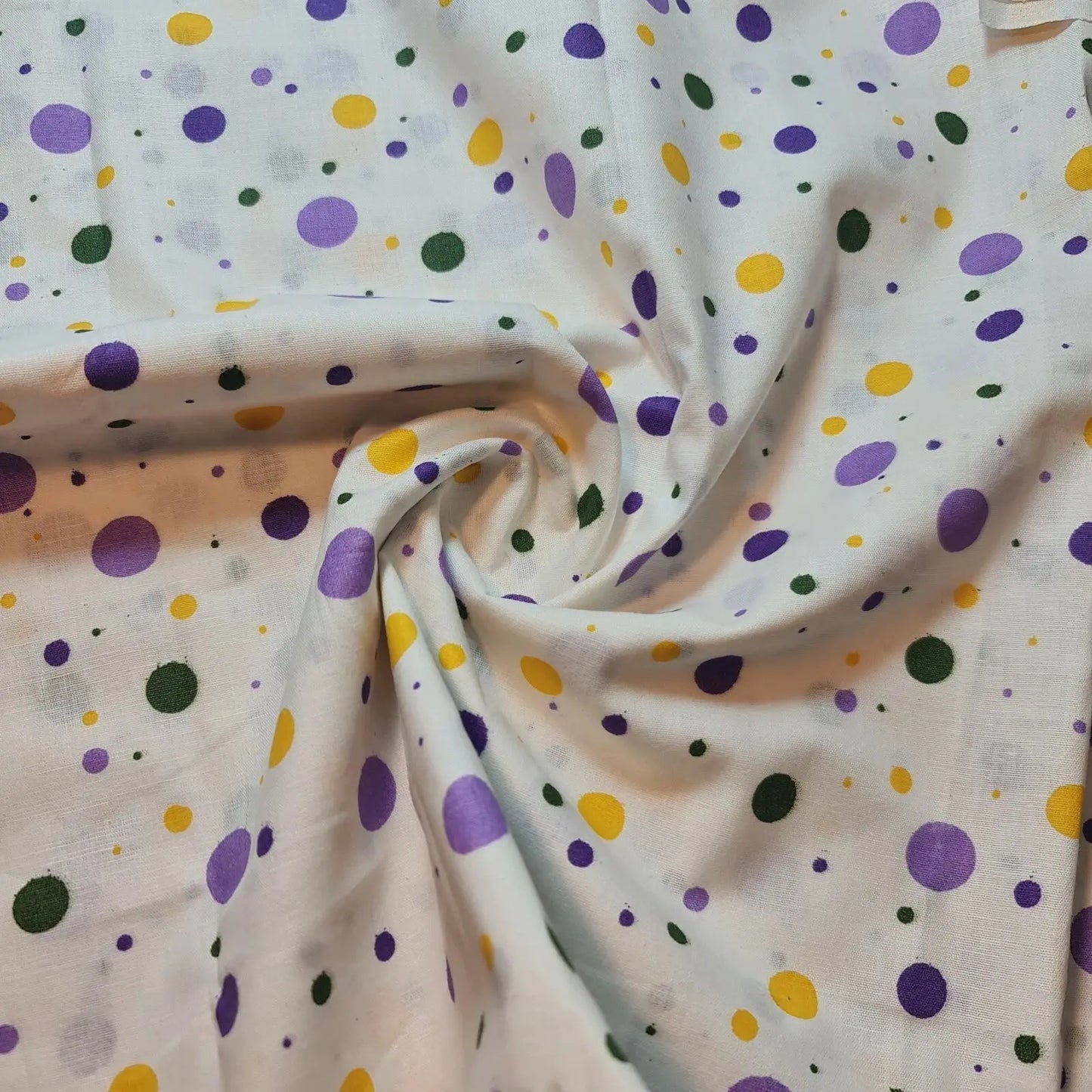 Pea Pin Spot Polka 100% Cotton Lawn Fabric | 44" (112cm) Wide Soft Dressmaking, Quilting & Craft Material – Sold by the Metre