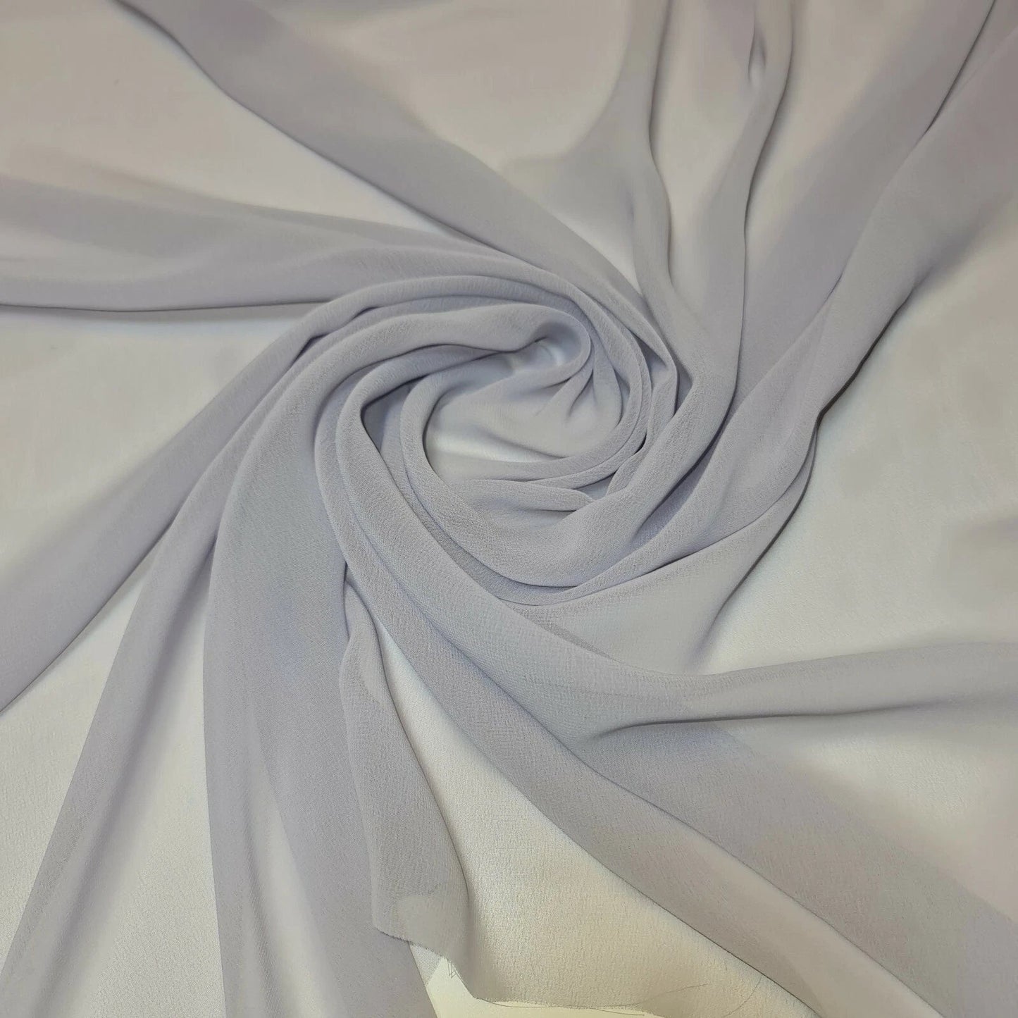 Chiffon Sheer Plain Soft Polyester Fabric – 44" Wide for Wedding, Dress & Craft – 30m Bolt/Roll  Space Grey (S)