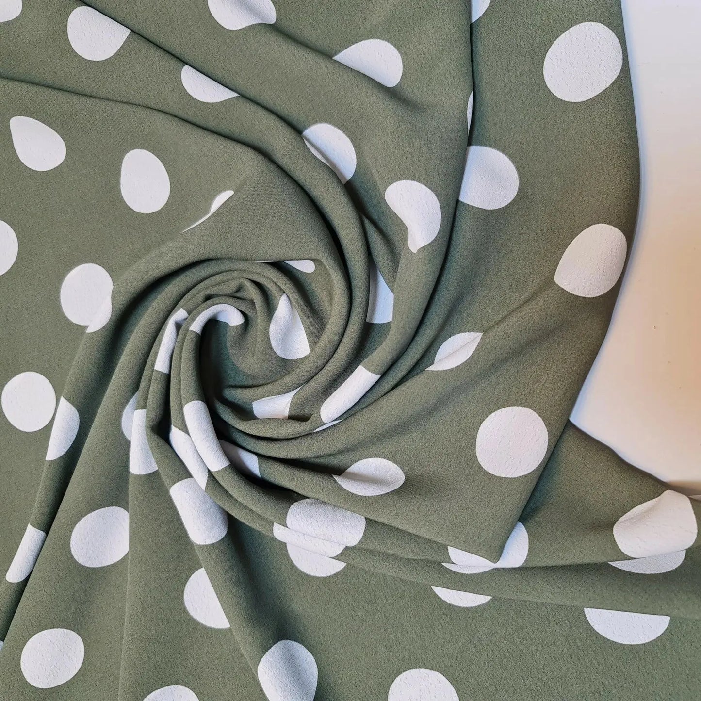 Polka Printed Fabric | 58" (147cm) Wide Georgette, Chiffon & Crepe Dressmaking Material – Sold by the Metre