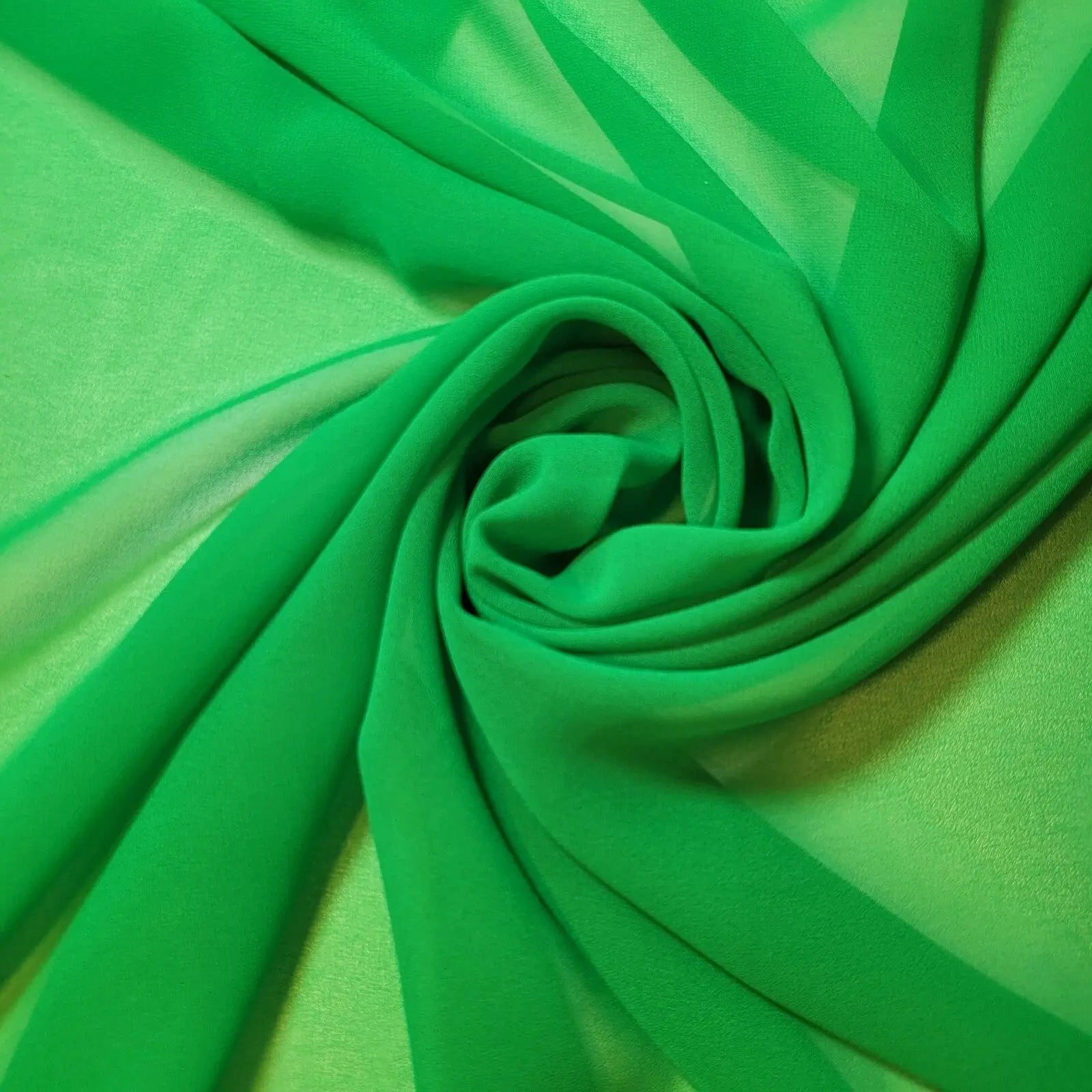 Sheer Poly Crepe Chiffon Fabric | 44" (112cm) Wide Semi-Transparent Lightweight Dress, Draping & Craft Material – Sold by the Metre