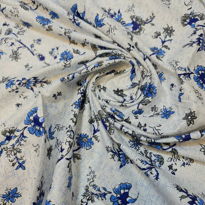 100% Cotton Leopard Ditsy Floral Print Fabric | 44" (112cm) Wide Dressmaking, Quilting & Craft Material – 20 Metre Roll