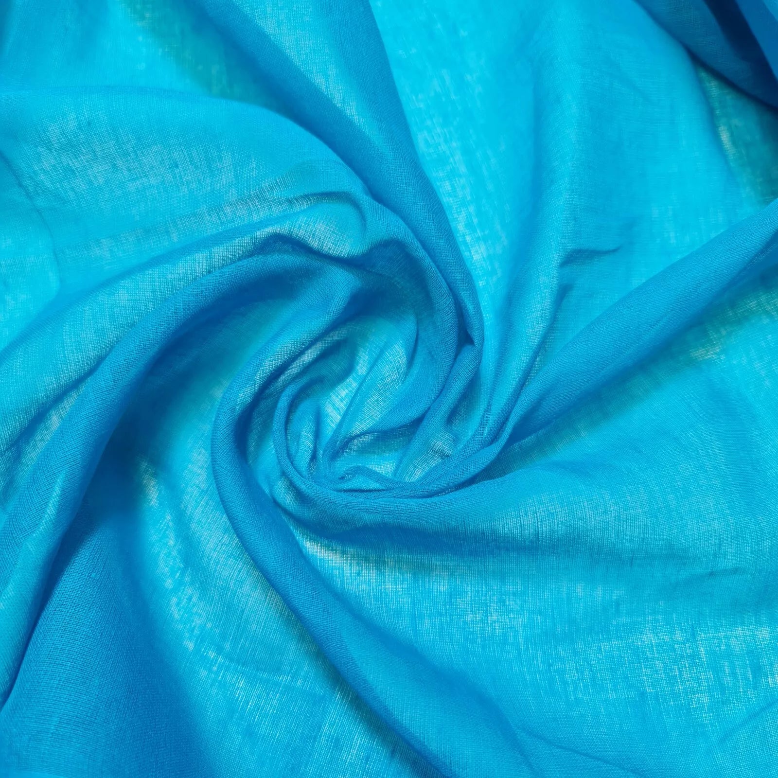 100% Cotton Muslin Fabric – Sheer Gauze Plain Weave for Dress Lining, Crafts & Cheesecloth  Turquoise