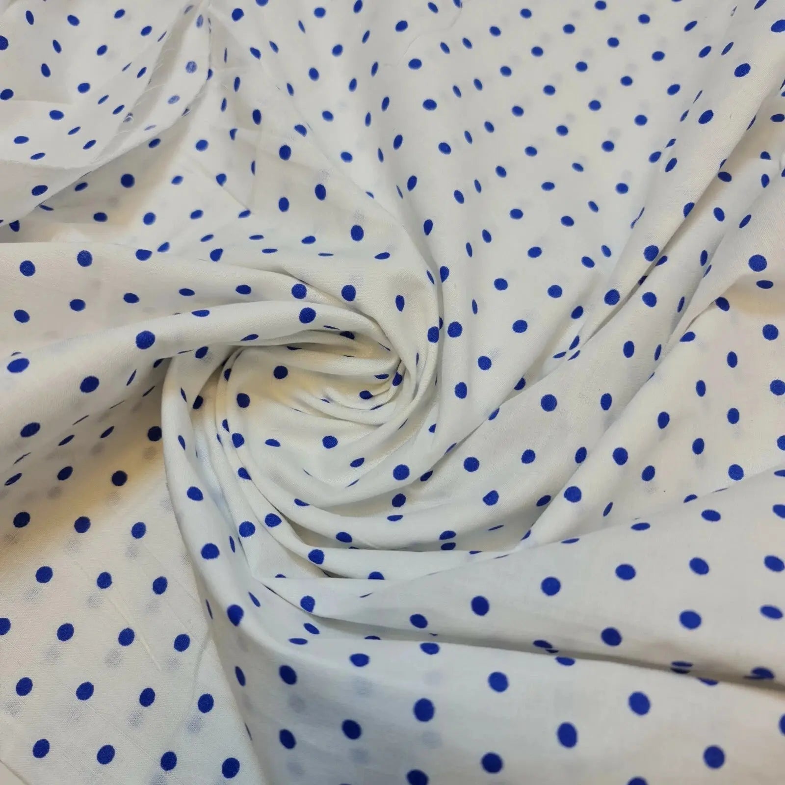 Pea Pin Spot Polka 100% Cotton Lawn Fabric | 44" (112cm) Wide Soft Dressmaking, Quilting & Craft Material – Sold by the Metre