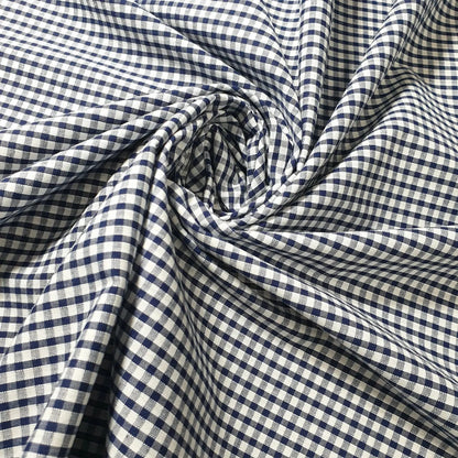 Polycotton Gingham Check Fabric – 1/8", 1/4" & 1" Checks 44" (112cm) Wide Dressmaking & Uniform Fabric by the Metre