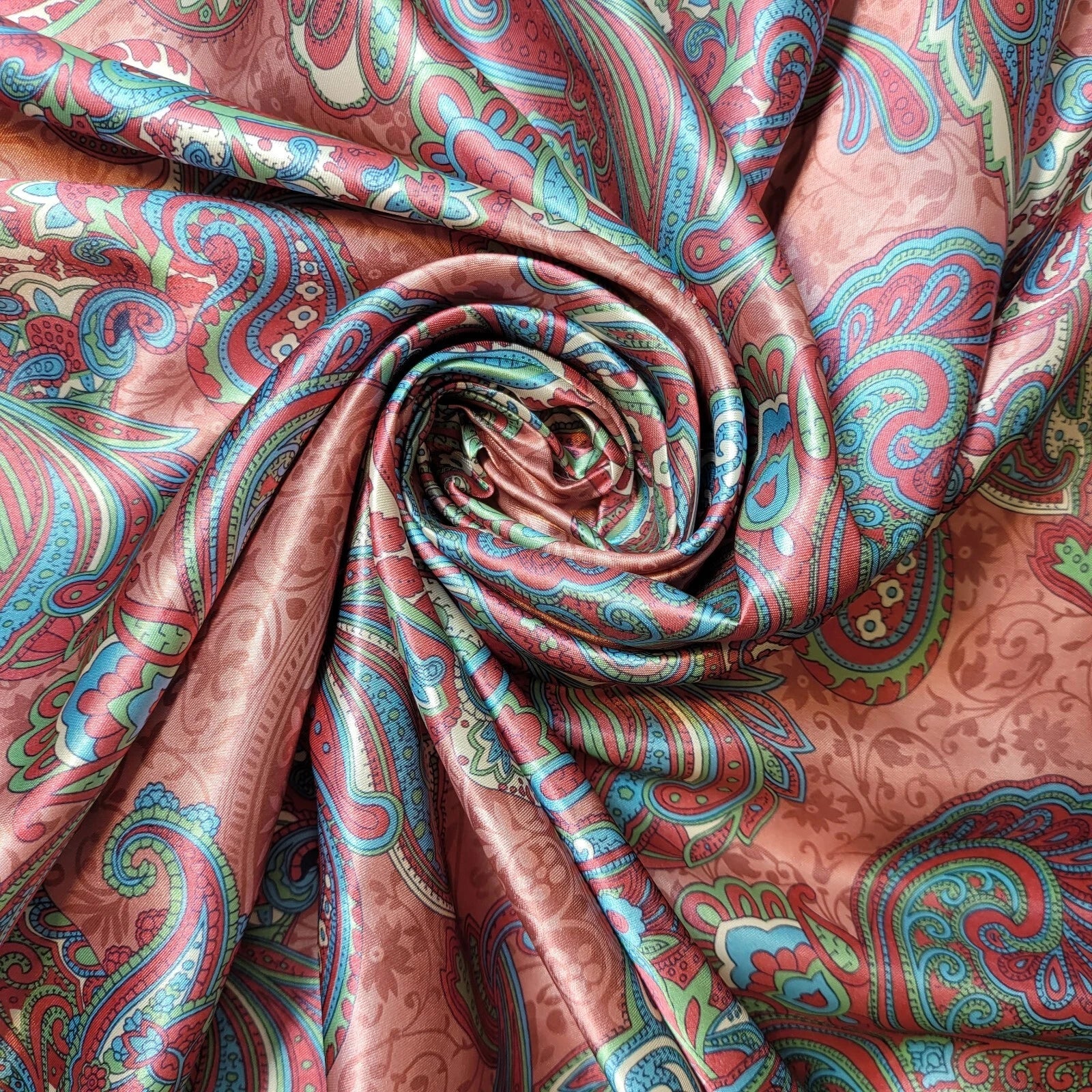 Floral Silk Satin Printed Fabric | 58
