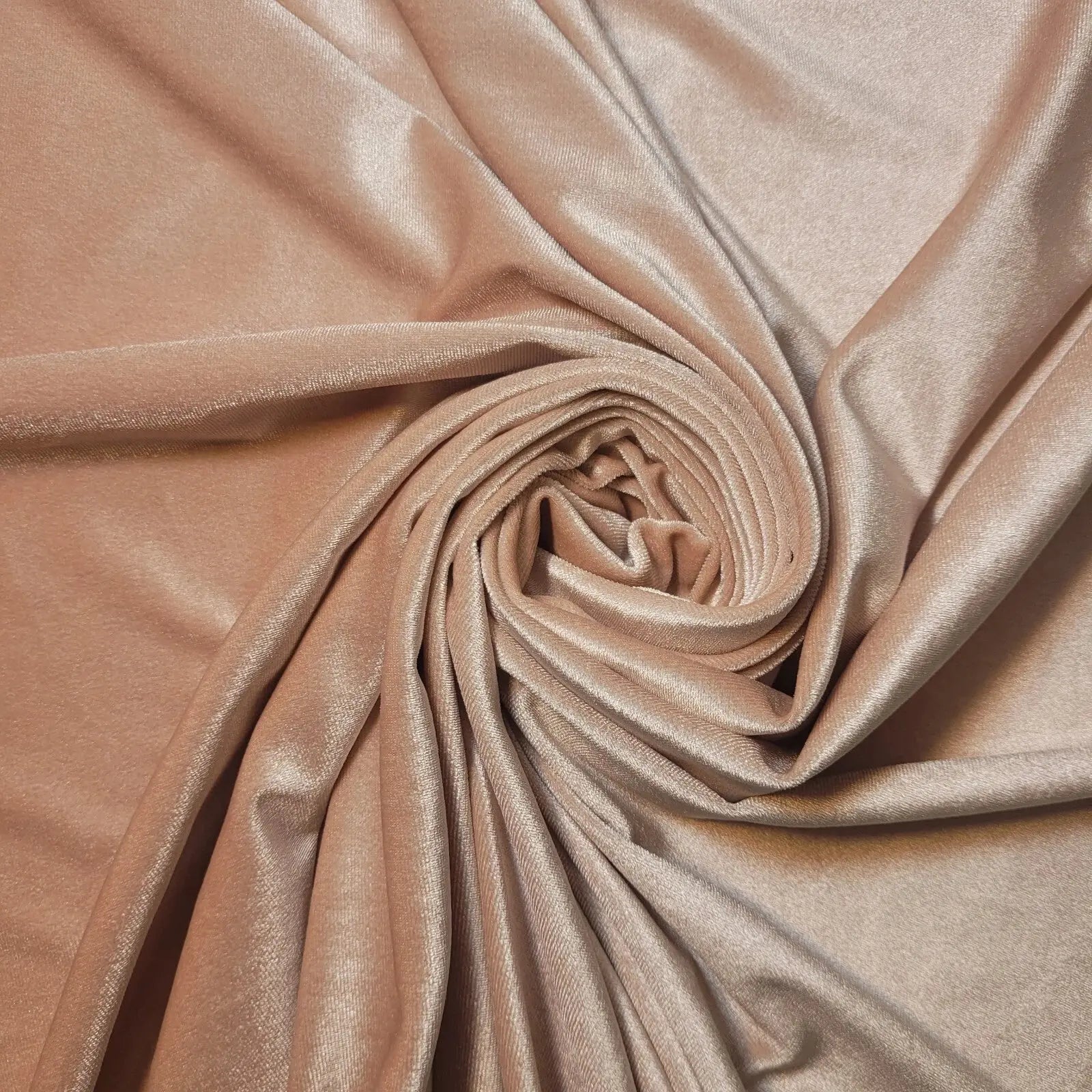 Plain Velvet Fabric – Soft Stretch Velour 147cm (58") Wide by the Metre