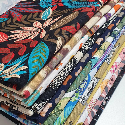 100% Cotton Printed Canvas Fabric | 58" (147cm) Wide Durable Craft, Bag Making & Home Décor Material – Sold by the Metre