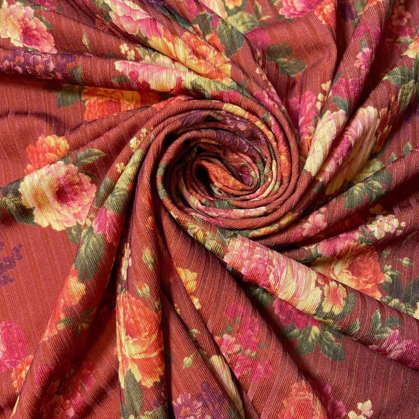 Plain & Printed Ribbed / Waffle Stretch Jersey Fabric | 58" (147cm) Wide Viscose Polyester Spandex 4-Way Stretch Dress & Craft Material – Sold by the Metre