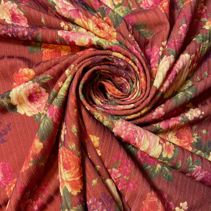 Plain & Printed Ribbed / Waffle Stretch Jersey Fabric | 58" (147cm) Wide Viscose Polyester Spandex 4-Way Stretch Dress & Craft Material – Sold by the Metre