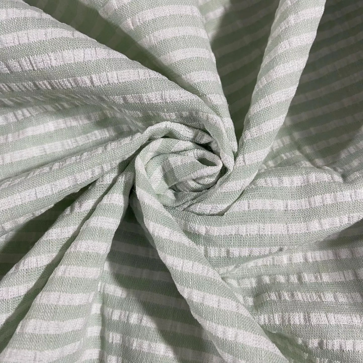 100% Cotton Seersucker Crush Stripe Fabric | 44" (112cm) Wide Costume, Dress & Craft Material – Sold by the Meter