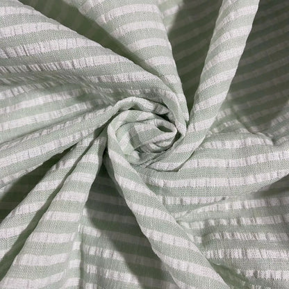 100% Cotton Seersucker Crush Stripe Fabric | 44" (112cm) Wide Costume, Dress & Craft Material – Sold by the Meter