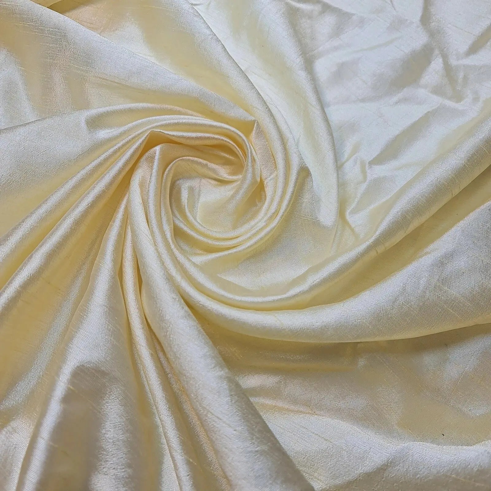 Plain Poly Faux Dupion Silk Fabric | 44" (112cm) Wide Shiny Dress, Craft & Patchwork Material – 25 Metre Bolt