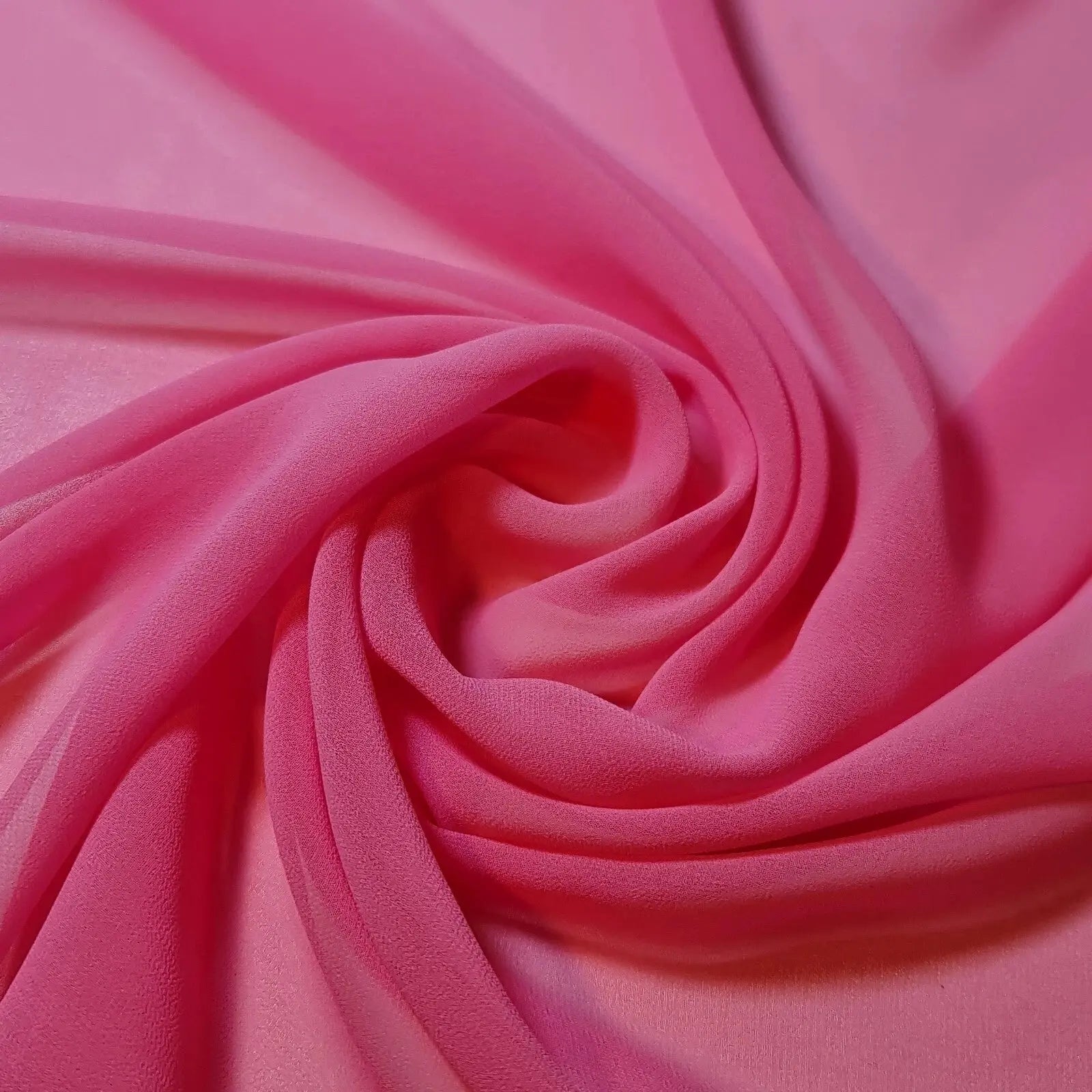 Sheer Poly Crepe Chiffon Fabric | 44" (112cm) Wide Semi-Transparent Lightweight Dress, Draping & Craft Material – Sold by the Metre
