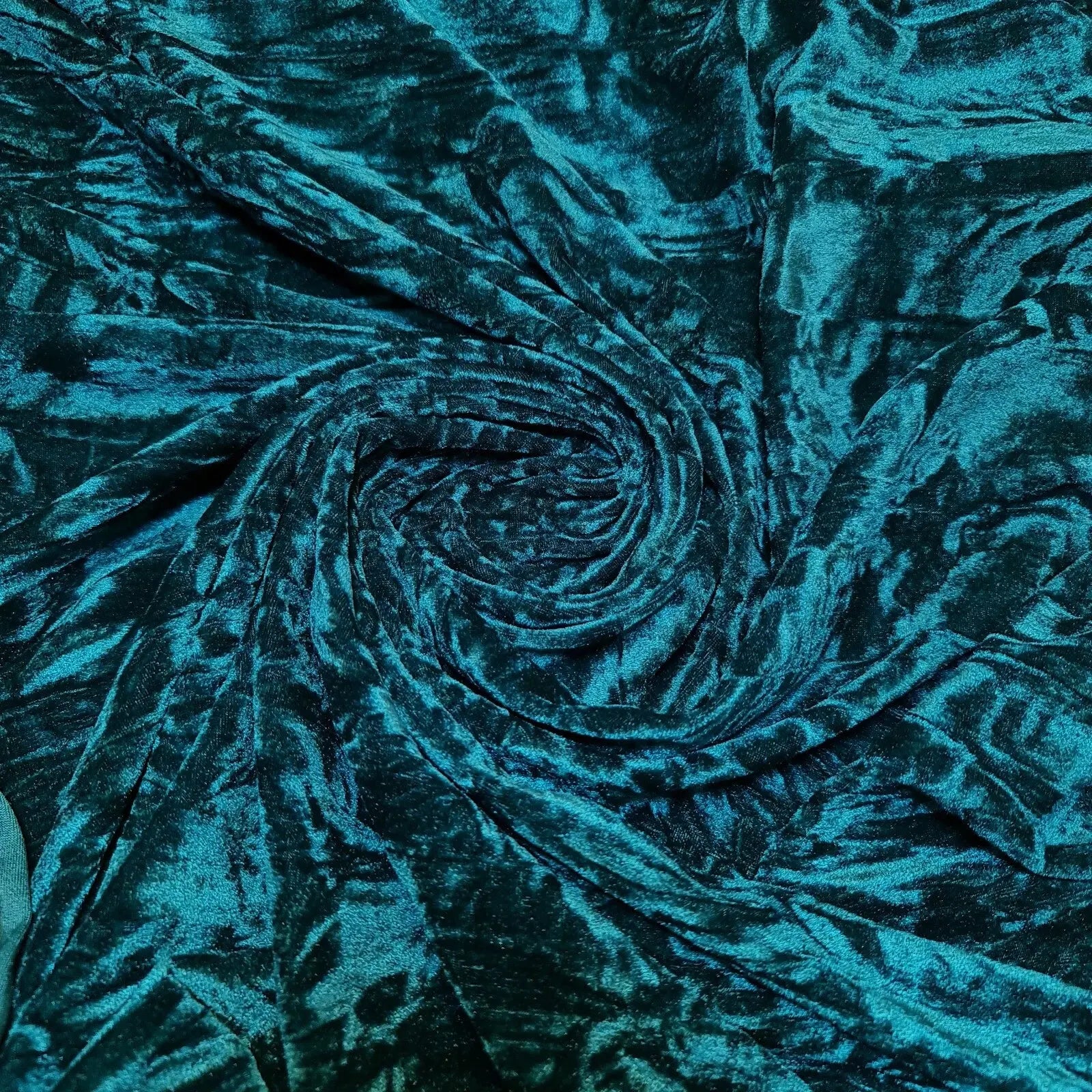 Premium Marble Crushed Velvet Fabric | 58" (147cm) Wide Solid Colours Medium-Weight Stretch Material – Sold by the Metre