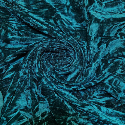 Premium Marble Crushed Velvet Fabric | 58" (147cm) Wide Solid Colours Medium-Weight Stretch Material – Sold by the Metre