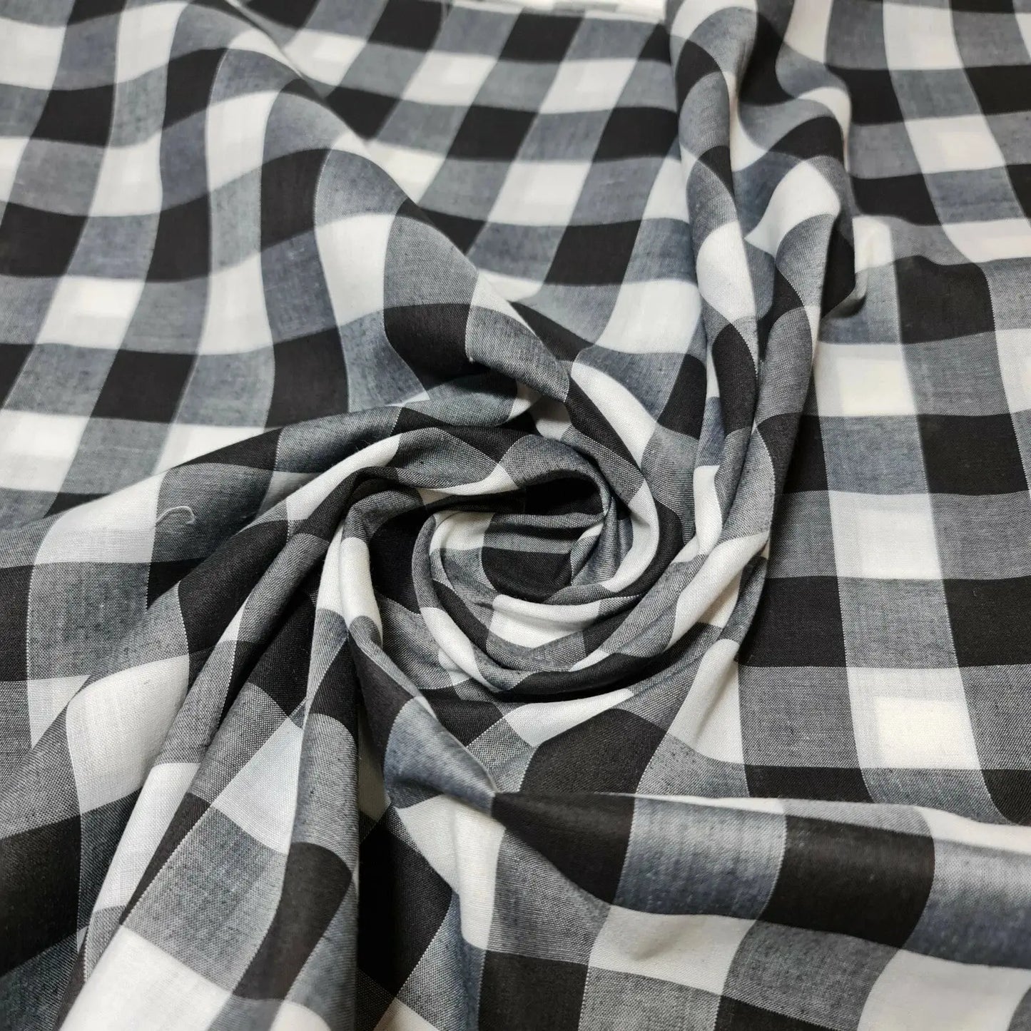 Polycotton Gingham Check Fabric – 1/8", 1/4" & 1" Checks 44" (112cm) Wide Dressmaking & Uniform Fabric by the Metre