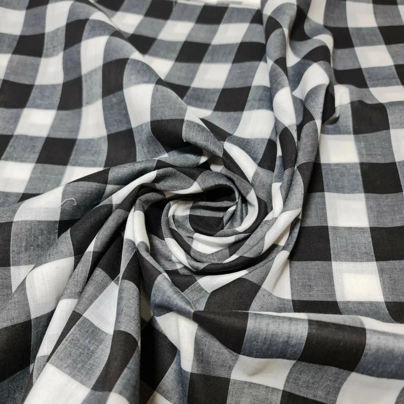Polycotton Gingham Check Fabric – 1/8", 1/4" & 1" Checks 44" (112cm) Wide Dressmaking & Uniform Fabric by the Metre