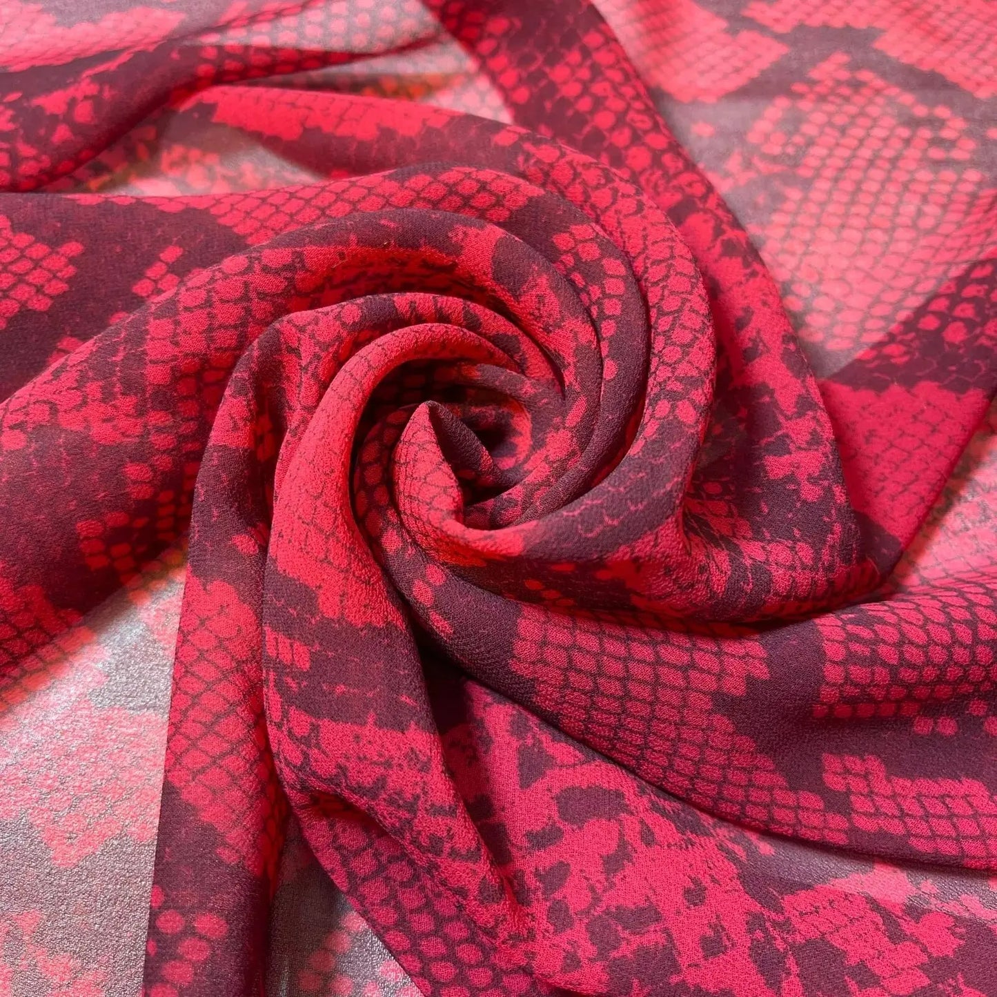 Floral Printed Polyester Georgette & Sheer Chiffon Fabric | 44" (112cm) Wide Lightweight Summer Dressmaking Material – Sold by the Metre
