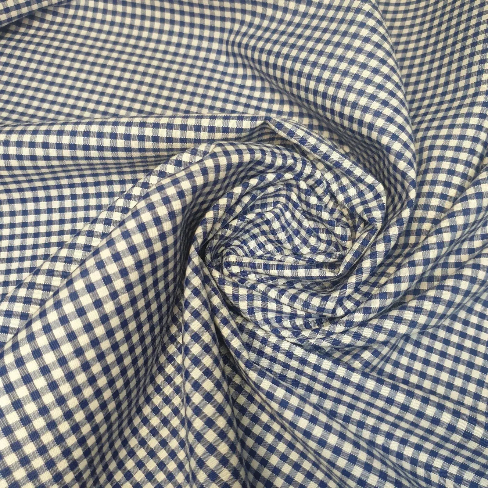 Polycotton Gingham Check Fabric – 1/8
