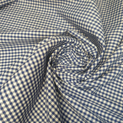 Polycotton Gingham Check Fabric – 1/8", 1/4" & 1" Checks 44" (112cm) Wide Dressmaking & Uniform Fabric by the Metre
