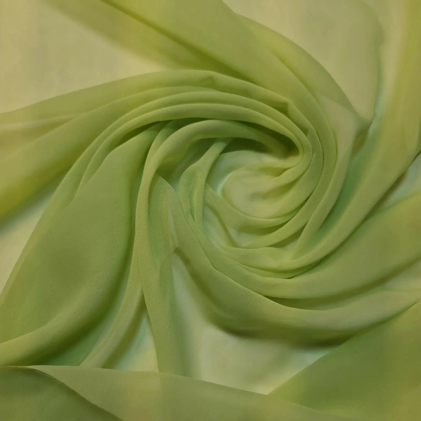 Sheer Poly Crepe Chiffon Fabric | 44" (112cm) Wide Semi-Transparent Lightweight Dress, Draping & Craft Material – Sold by the Metre