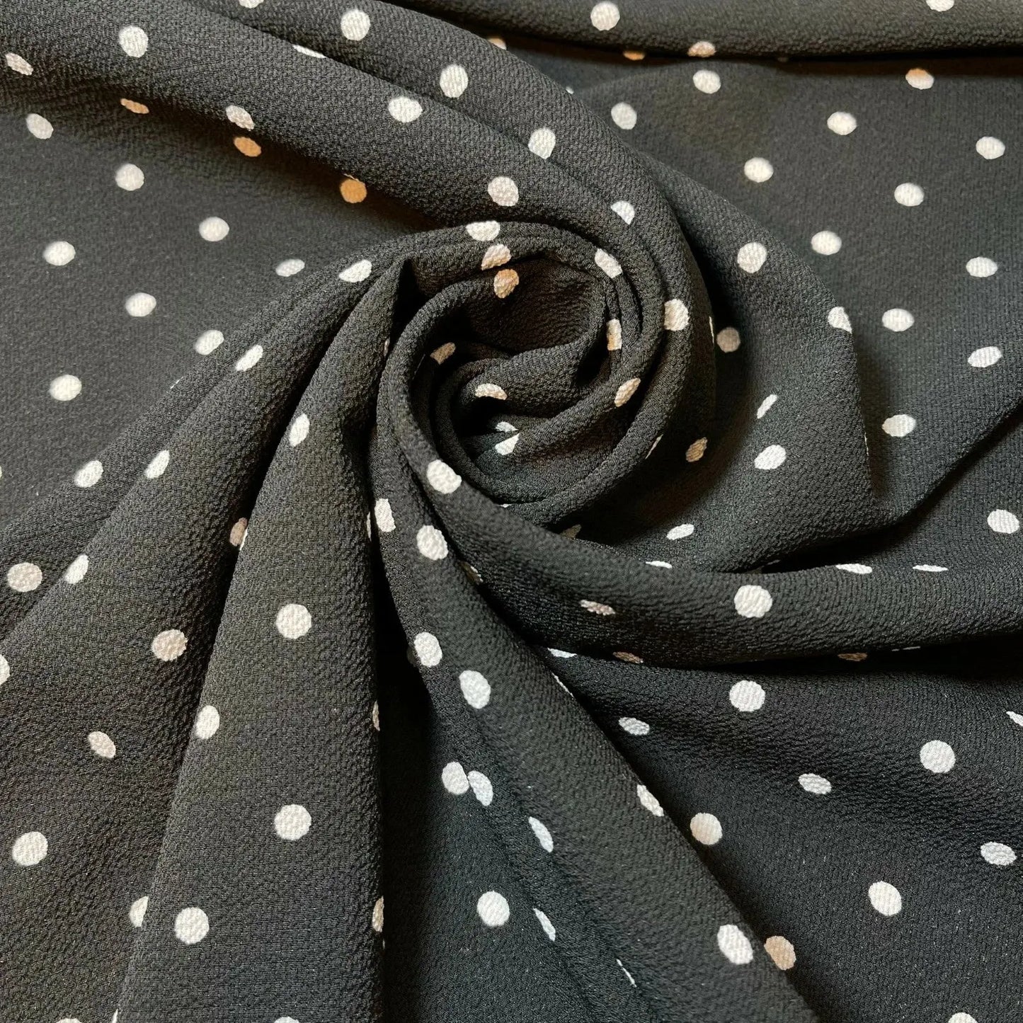 Polka Printed Fabric | 58" (147cm) Wide Georgette, Chiffon & Crepe Dressmaking Material – Sold by the Metre