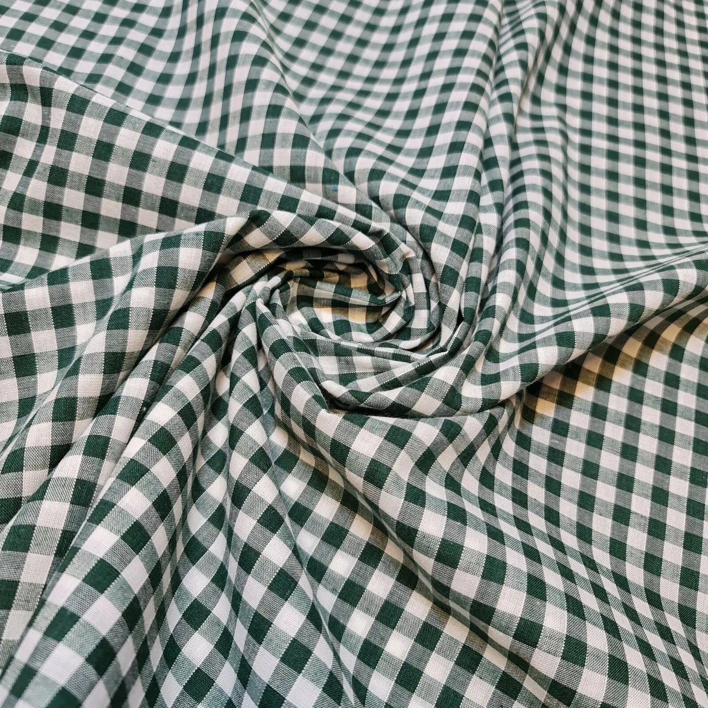 Polycotton Gingham Check Fabric – 1/8", 1/4" & 1" Checks 44" (112cm) Wide Dressmaking & Uniform Fabric by the Metre
