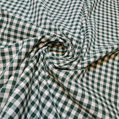 Polycotton Gingham Check Fabric – 1/8", 1/4" & 1" Checks 44" (112cm) Wide Dressmaking & Uniform Fabric by the Metre