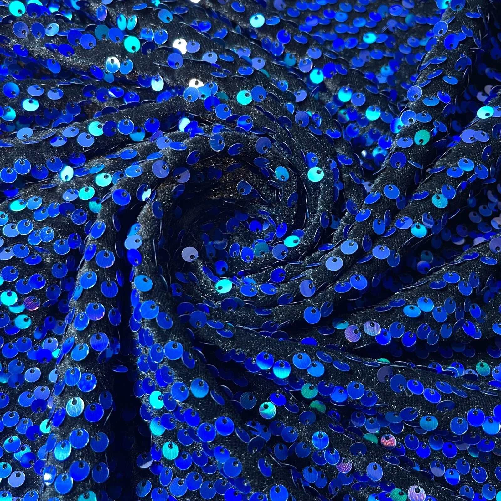 Sequin Velvet Embroidered Stretch Fabric | 58